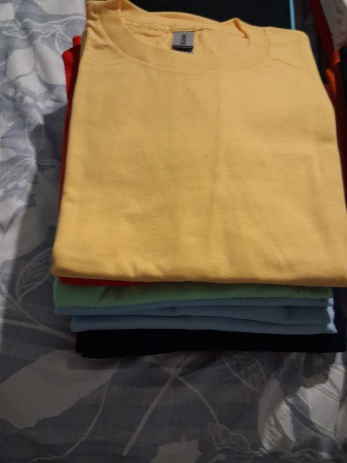 LOT OF 42 Heavy Multi Color Cotton Plain Short Sleve T-Shirts SP M L XL XXL image 6