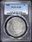 1886-P $1 Morgan Silver Dollar PCGS AU 58