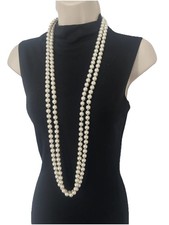 NWOT Long Faux Pearl Necklaces Pair Formal Dressy Casual