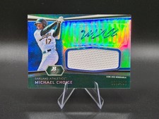 2012 Bowman Platinum Relic Autograph Blue Refractors #MC Michael Choice SP/199!
