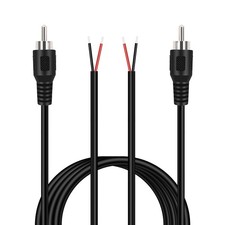 RCA to Speaker Wire Adapter 2-Pack 6FT Male Plug for Amplifier Subwoofer TV