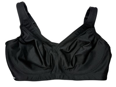 GLAMORISE 1006 Bra 44C Black Wireless No Bounce Magic Lift SPORT HI IMPACT