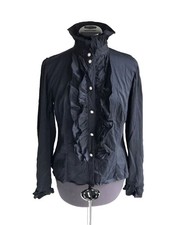 Reenactment Costume Blouse Top in Black, Size M Victorian, Gothic, Edwardian