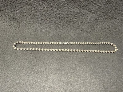 925 Sterling Silber gedrehtes Seil Kette 18'' Karabinerverschluss Italien 10,2 Gramm