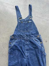 VTG 70s Mens Lee MR Union-Alls Denim Overalls - Made in USA - 101 Hardware 32x33