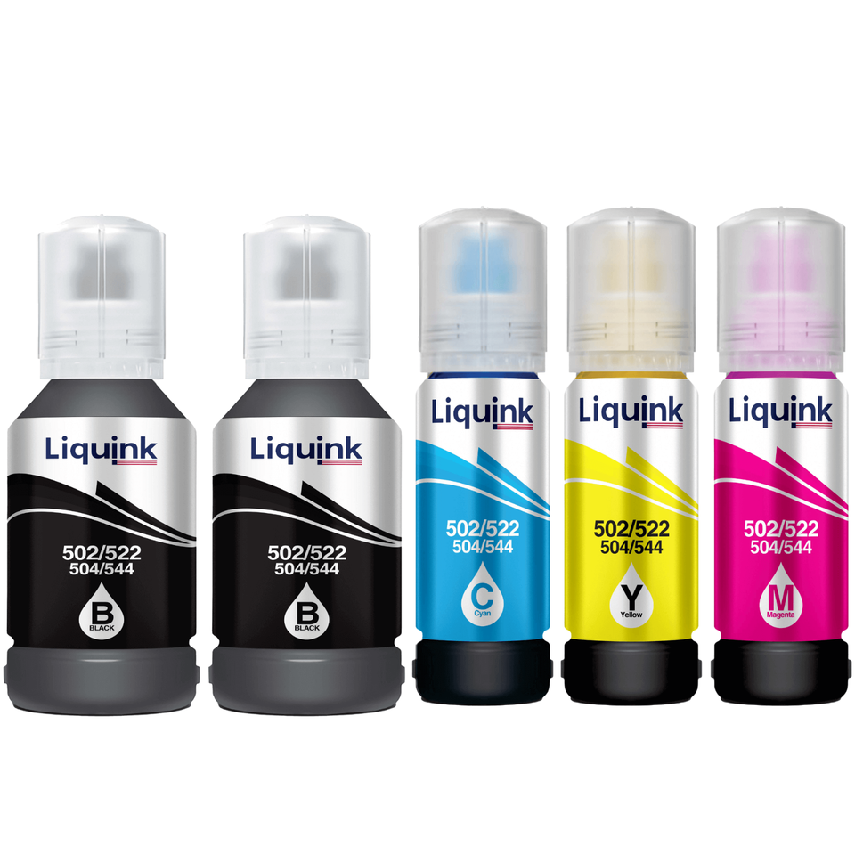 Liquink T502 Ink Refill Bottle Fit Epson 502 EcoTank & Color Supertank ...