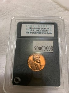 1955s Lincoln Wheat Cent MS70 full Red !!