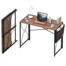 VECELO 39 Inch Folding Desk Simple Assembly Desk, Writing Computer Desk for H...