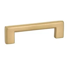 Emtek 86165US4 8 in. Center to Center Trail Cabinet Pull, Satin Brass