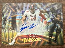2023 Panini Tyree Wilson Rookie Auto #'d /10 Pink Luminance RC #191 Raiders SP