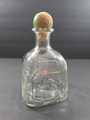 Tequila 100% de Agave Silver Patrón 6'' Empty Bottle 375ml Bar Decor