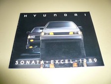 1989 Hyundai Sonata Excel Sales Brochure - Vintage