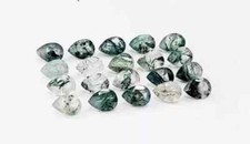 AAA Natural Moss Agate Faceted Pear Shape Loose Gemstone