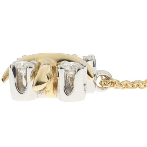 Tiffany & Co. Jean Schlumberger Lynn Diamond Necklace PT950 YG Diamond Pendant - Picture 4 of 10
