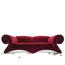 Blutrotes Designersofa BRETZ Mammut Riesensofa Designklassiker, schöner Zustand