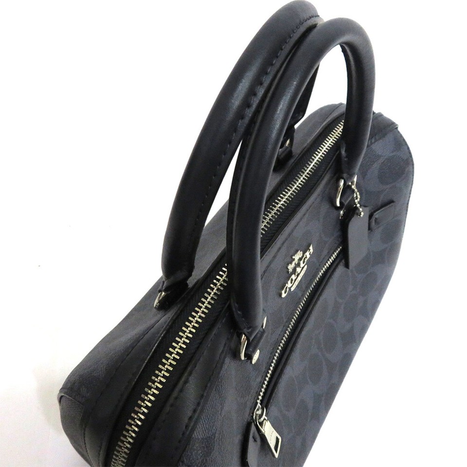 Used COACH 93987 SA Rank Shoulder Bag Handbag 2WAY Diagonal Navy Women
