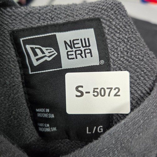New Era Men Sweatshirt Large Gray Hoodie Logo Pockets Long Sleeve - Picture 8 of 11