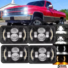 For 1981 1982 1983 1984 1985 1986 Chevy C10 Trucks 4x6 Hi/Lo DRL LED Headlights