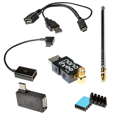 NESDR Nano 3 USB-C OTG Bundle - RTL-SDR USB On-The-Go Bundle for USB-C Devices