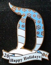 2006 Disneyland Cast Member Christmas Happy Holidays Snowflake Gothic D Pin