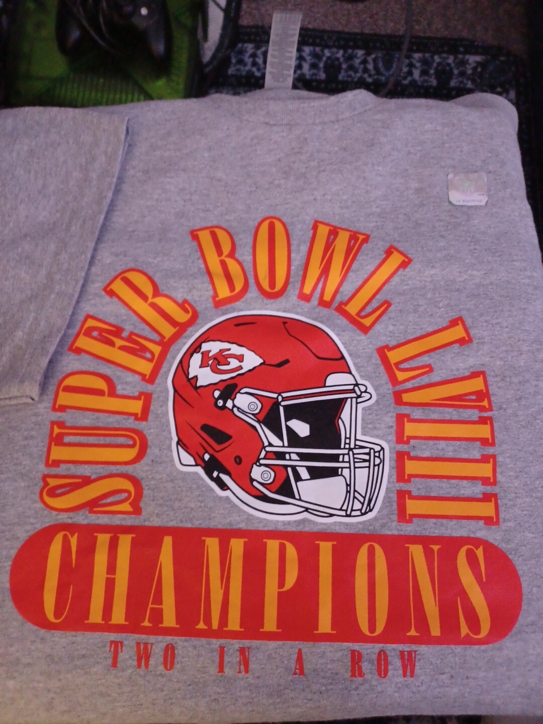Maglietta da campionato Kansas City Chiefs Super Bowl 53 (due di fila) taglia L