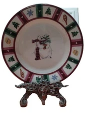  Replacement Pfaltzgraff Christmas Snow Bear Dinner Plates  10.5"  VINTAGE 