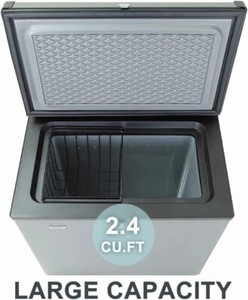 SMAD 3 Way 2.4 cu ft 12V/110V/Gas Chest Freezer With Adjustable Shelves