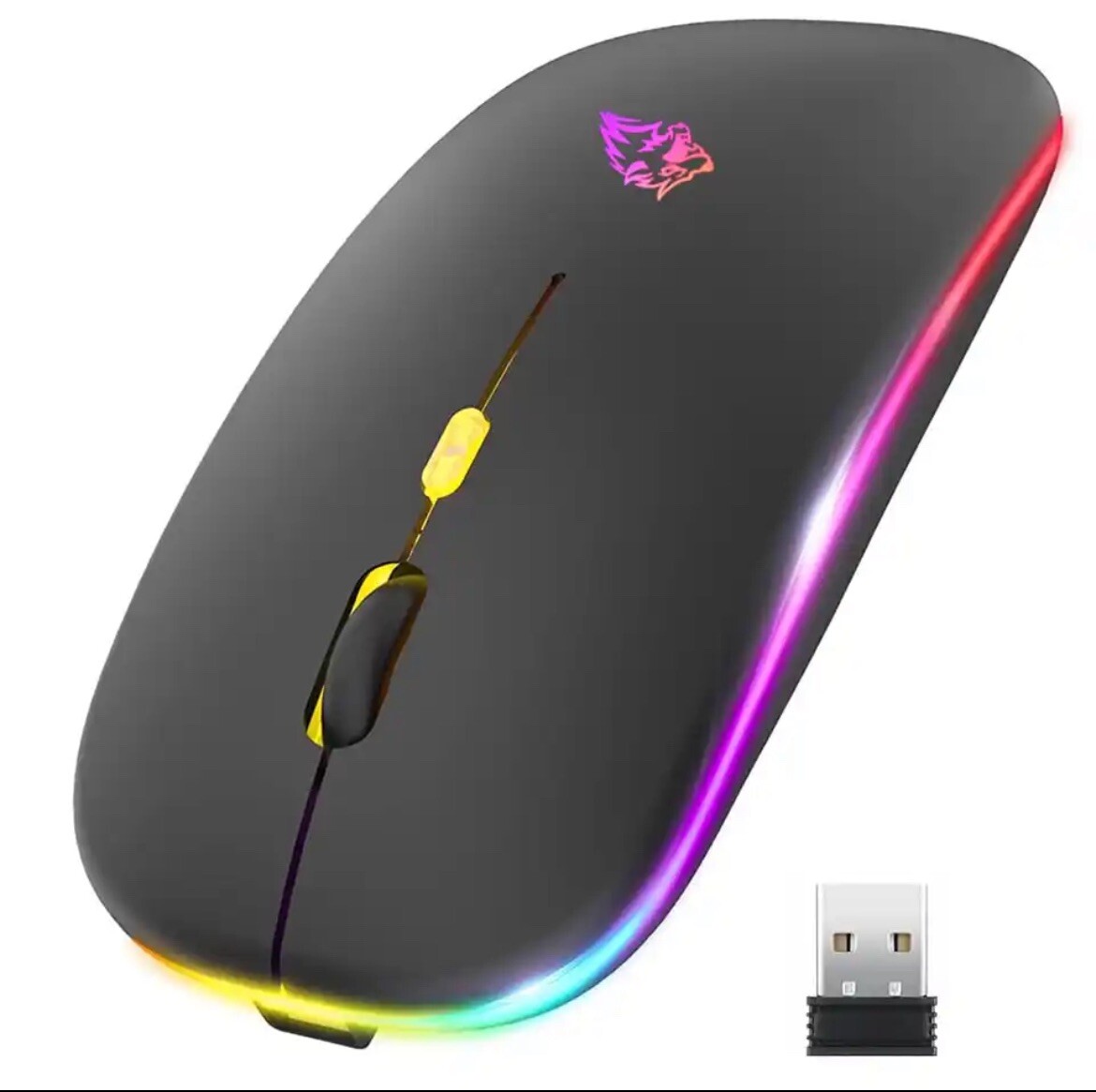 Bluetooth and 2.4GHz Dual Mode Wireless RGB Silent Rechargeable Mouse-image