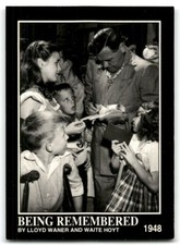 1992 MEGACARDS BABE RUTH BEING REMEMBERED BY LLOYD WANER AND WAITE HOYT NEW YORK