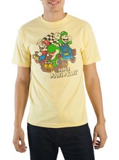 Super Nintendo Mens Super Mario Kart Mario, Luigi, Yoshi Shirt New M, XL, 2XL