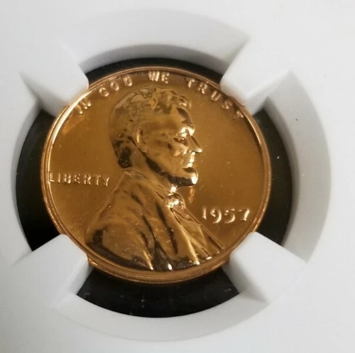 1957 1c Lincoln Wheat Cent Proof Red NGC PF68 RD 