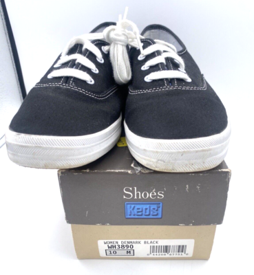 Vintage Women's Keds Shoes Sneakers 1980s Canvas Black Size 10M