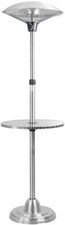 Freestanding Patio Heater Electric Halogen Infrared Silver Table Adjustable