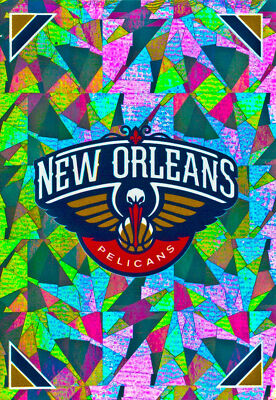 Pelicans Team logo 2021-22 Sticker & Card Collection Silver Cracked Ice #404