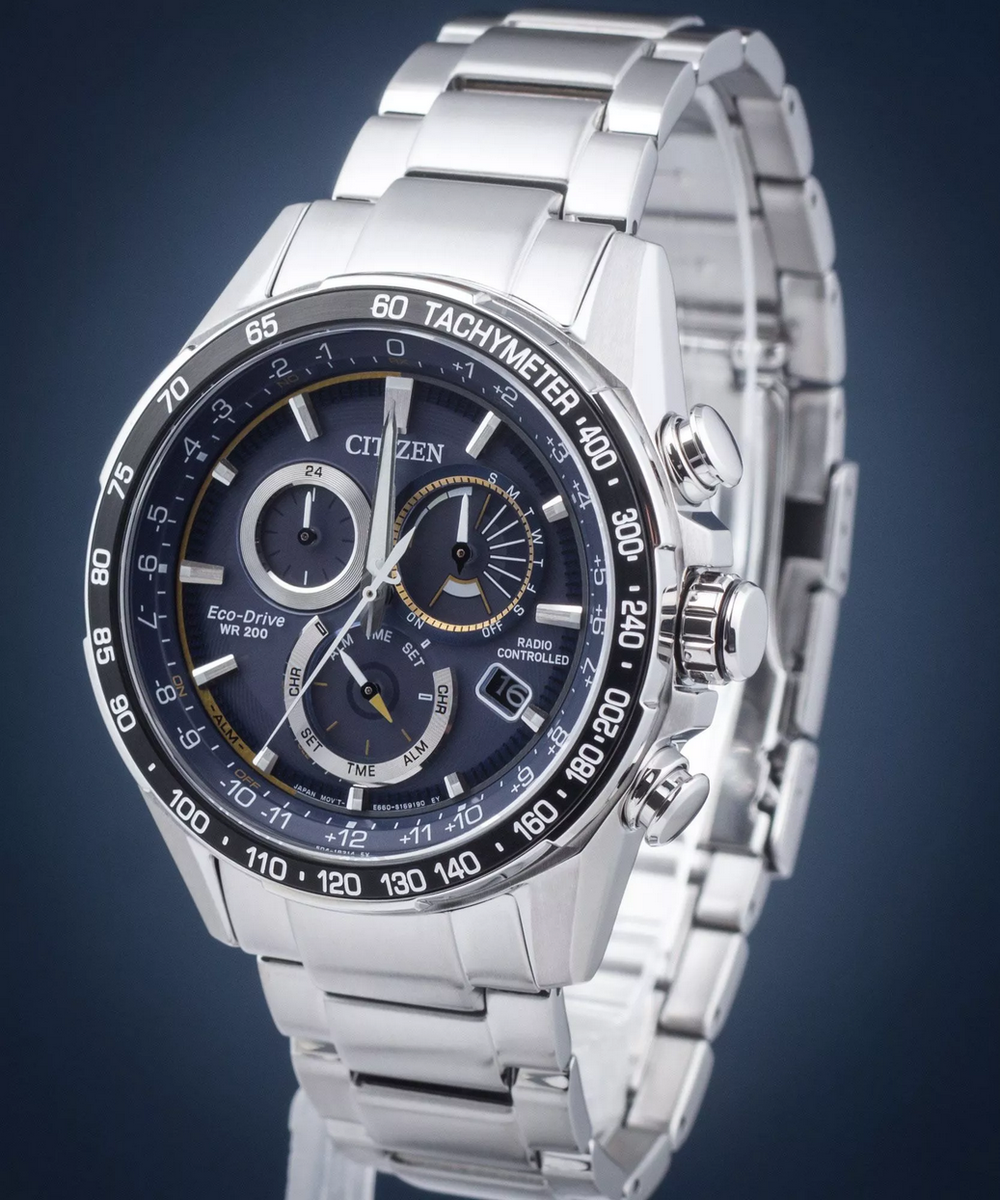 Citizen Men's Watch Radio Controlled Sapphire Eco-Drive Blue Dial
