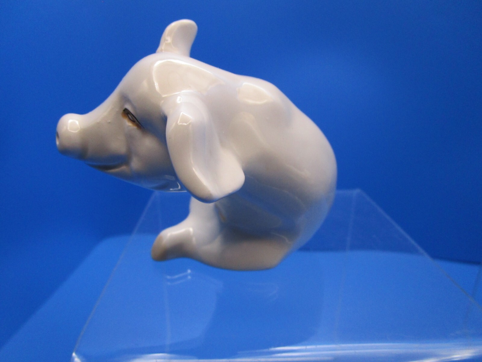 FF FITZ & FLOYD Nesting Hugging Pigs White Salt & Pepper SHAKERS 1976