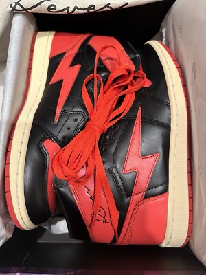 Air Kiy Reves Paris Kool Kiy Bred custom black red 9.5 box 