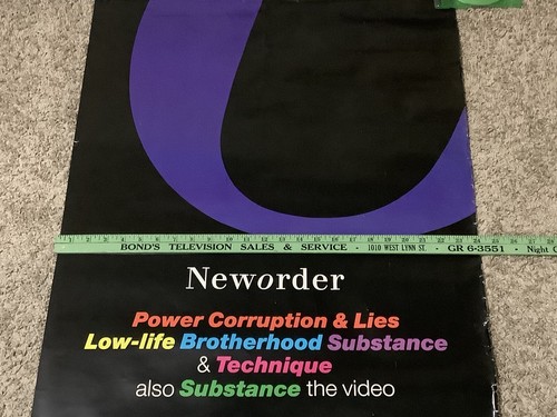 NEW ORDER technique 24 x 36 PROMO POSTER original 1989 - Picture 9 of 9