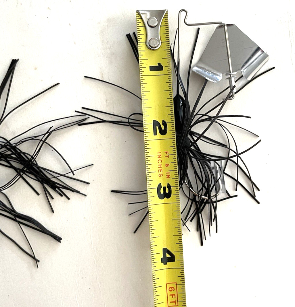 BUZZBAIT LURES Lot-4 Mixed Colors Bass Fishing w Hand-Made Cases Black Yellow - Image 10