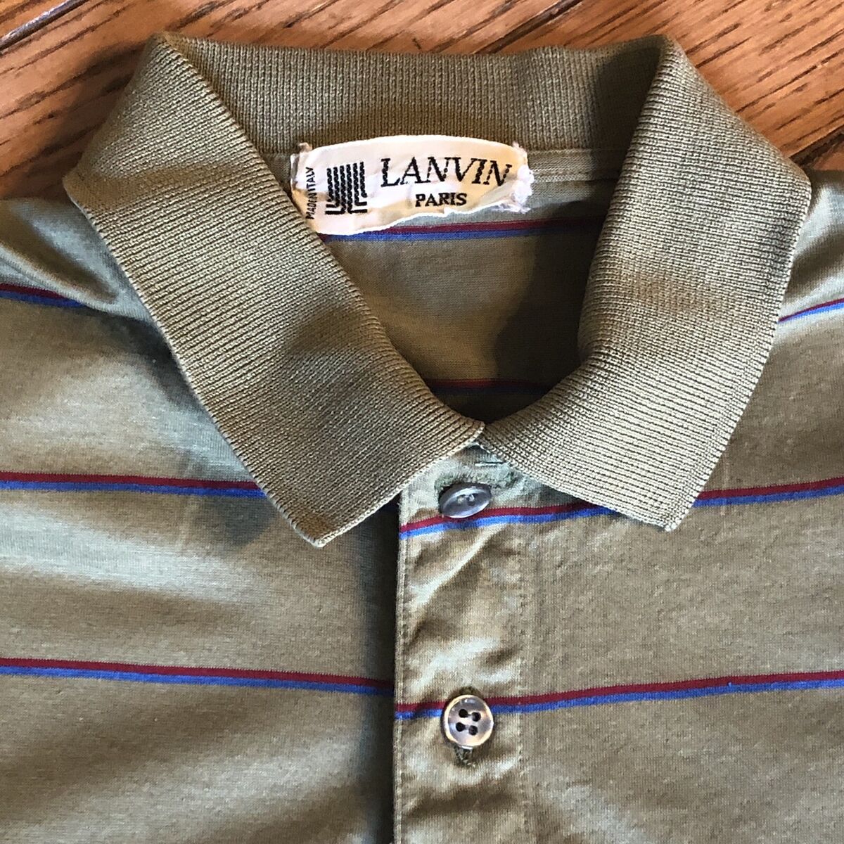 RARE Vintage Lanvin Paris Made in Italy 1982 Mens Polo Shirt RARE Vintage Lanvin Paris Made in Italy 1982 Mens Polo Shirt