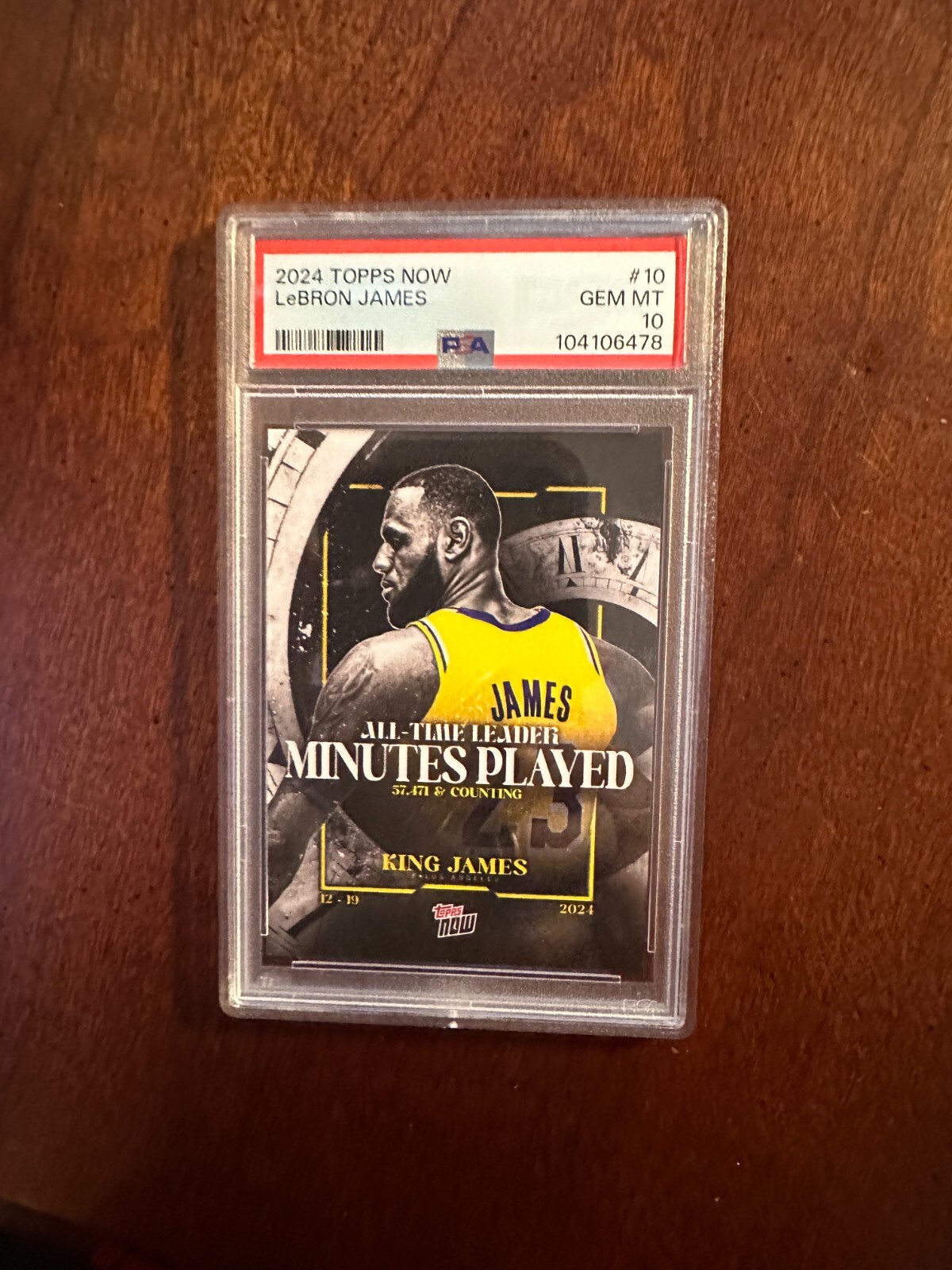 2024 Topps Now LeBron James PSA 10 GEM MINT PSA 104106478