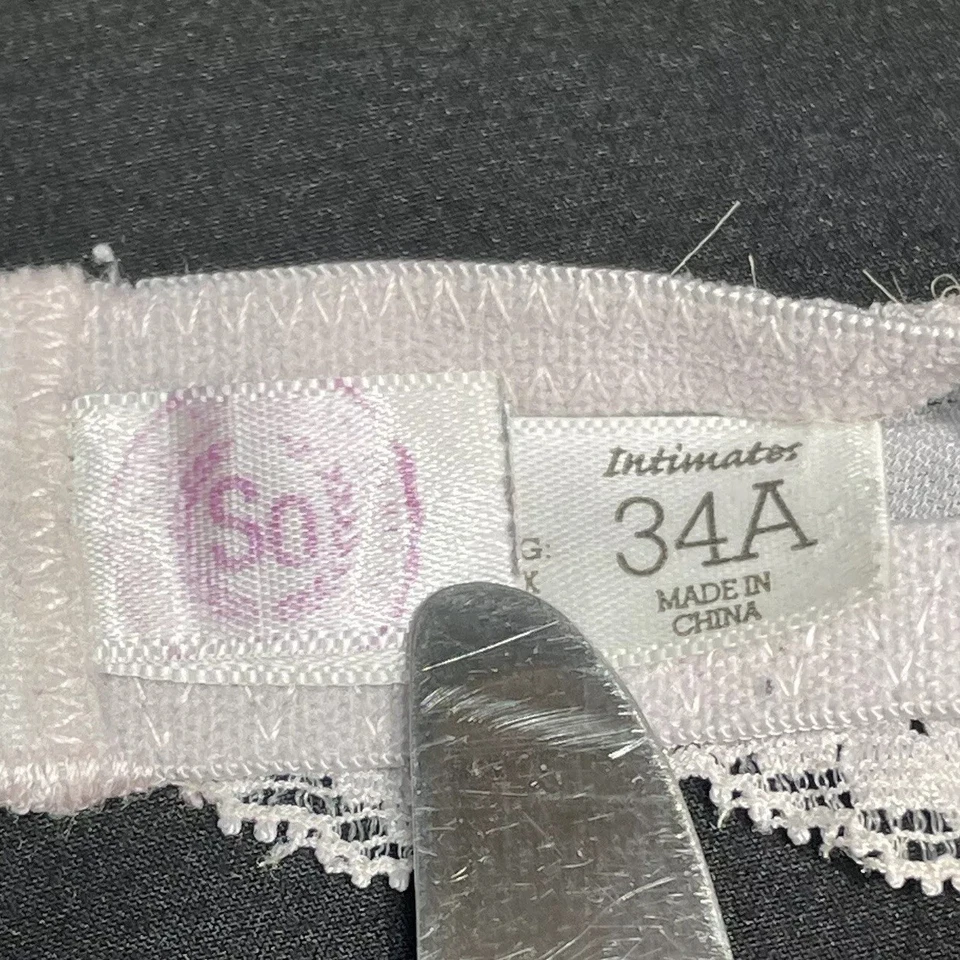 Sujetador con aros SO talla 34A gris copa lisa/lados florales se convierte en espalda de corredor Foto 3 de 4