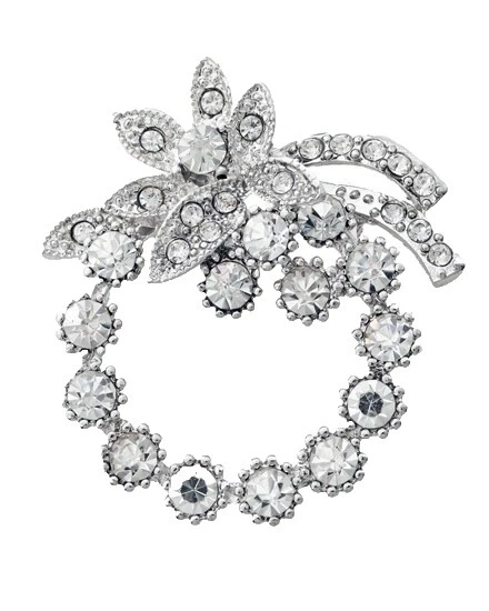 Rhodium Plated Fashion Brooches