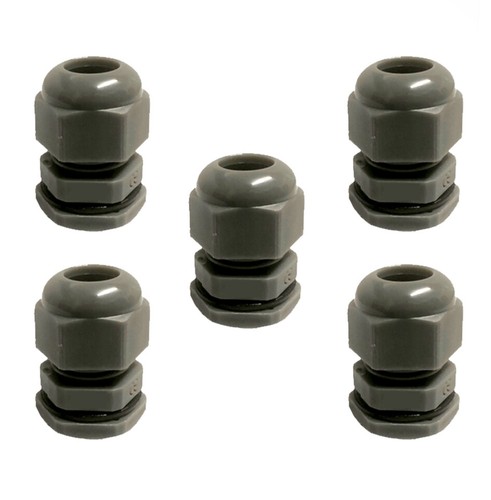 12MM GREY TRS STUFFING CABLE COMPRESSION GLAND WITH RUBBER WATERPROOF IP68 SEAL - Picture 3 of 5