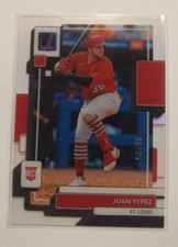 2022 Chronicles Clearly Donruss Juan Yepez RC Purple #ed 05/25 St. Louis 