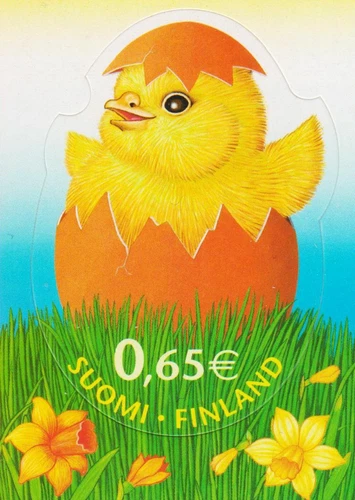Easter Color Egg Cute Chicken Finland Mint MNH Stamp 2006