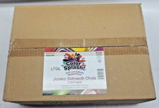 Large Box of Jumbo Sidewalk Chalk  126 Pieces 9 Colors - Bulk Set Color Splash