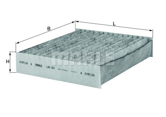 Knecht Mahle Innenraumfilter Pollenfilter Aktivkohlefilter Mitsubishi Lak 251-image