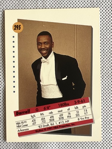 DARRELL WALKER WASHINGTON BULLETS SIGNED AUTOGRAPHED ‘91 SKYBOX BASKETBALL CARD - Picture 2 of 2