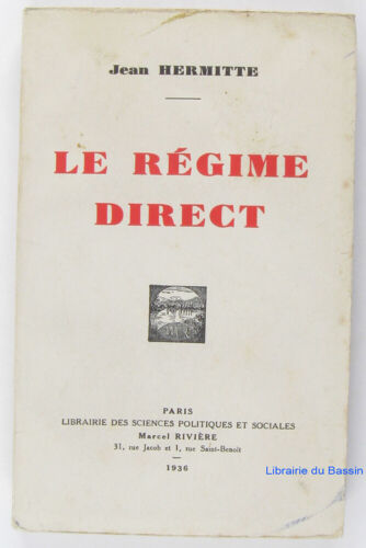 Le régime direct Jean Hermitte 1936 - Photo 1/3